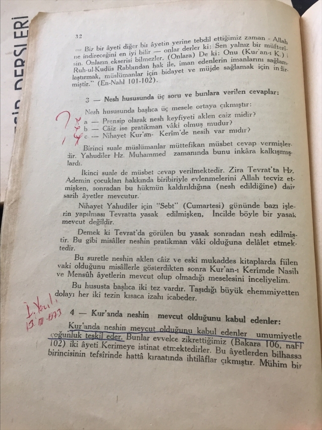 Cuhmurbaşkanı Erdoğan’ın ders kitabı 45 yıl sonra ortaya çıktı